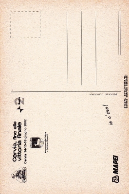 2002 - cartolina evento RAI2 Cervia Magazzini del Sale