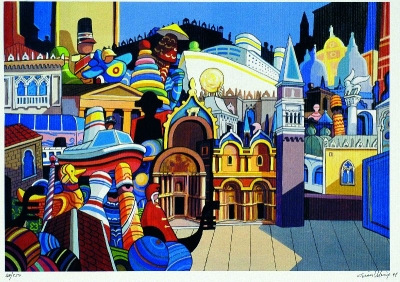 1984 - Giochi Carnevale di Venezia - 100 x80